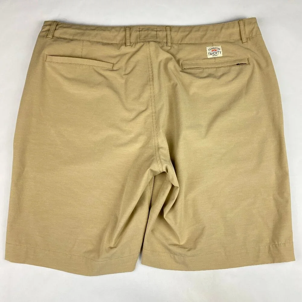 Faherty All Day Shorts Men's Size 40 - Tan - Performance